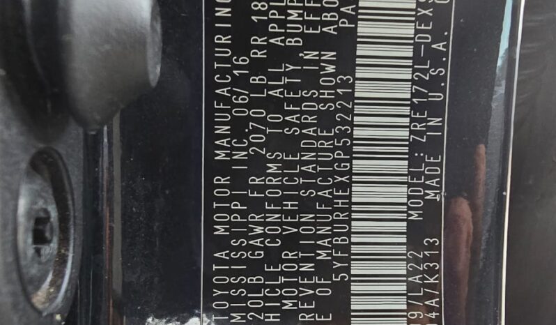 Toyota Corolla’s 2016 Black full