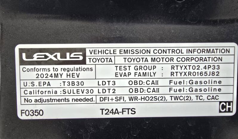 Lexus TX 500h F SPORT 2024 full